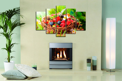 Модульная картина "Лесные ягоды"