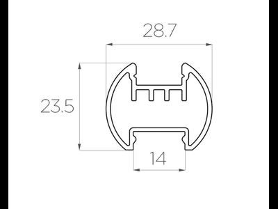 Алюминиевый профиль 4L-2823-R ANOD