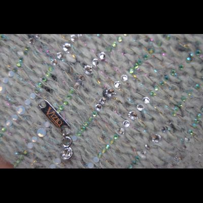 Белая шапка из меланжевой пряжи Vizio Италия 8022 CY