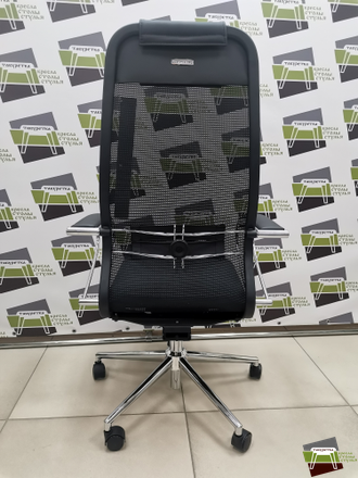 Кресло ErgoLife SynchroSit 10 B1-115K - Mesh(X2)+EcoLeather(Extra) /Um00/Wm12/K1cL(MS2.0Ch/M23.B23.G