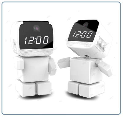 DE-WMrobot-clock Видеоняня WiFi-LAN видеокамера моторизированная с DVR, HD 960 p (cam360)
