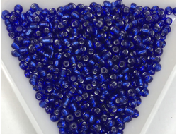 Бисер  Китай 10гр цвет № 28 темно синий  с "посеребренным" отверстием