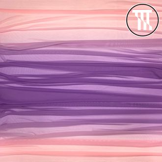 Сетка-стрейч Градиент, цв. Нежно-розовый + Лиловый