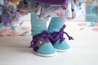 Набор для шитья интерьерной куколки "Лавандовый шоколад" (с поворотной головой и гнущимися ручками)