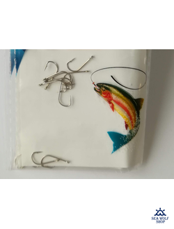 Крючок №6 на корюшку (10 шт, белый)