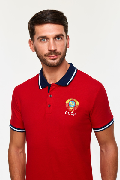 Поло мужское с символикой СССР 65PM-1783