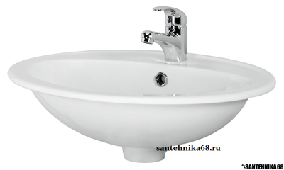 Раковина встраиваемая Cersanit CALLA 54 на столешницу круглая