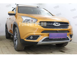 Защита радиатора для Chery Tiggo 7 2016- black середина