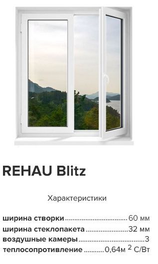 ЭНЕРГОСБЕРЕГАЮЩИЕ ОКНА REHAU: СИСТЕМА BLITZ NEW