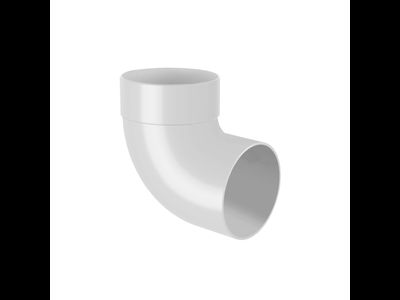 GIZA КОЛЕНО ТРУБЫ ОДНОМУФТОВОЕ 87°, ЦВЕТ БЕЛЫЙ