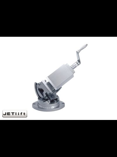 Тиски станочные прецизионные трехосевые JETlift 50x50 мм для точной обработки с поворотом 360°