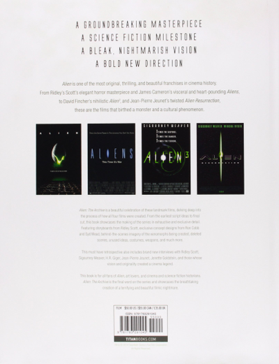 Alien the Archive The Ultimate Guide to the Classic Movies Giger ИНОСТРАННЫЕ КНИГИ Back Cover