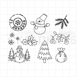 штамп  новогодние штампы