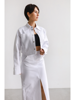 Юбка-макси из белой джинсы