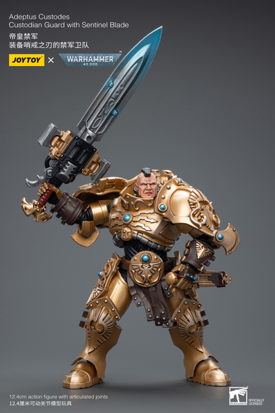 Адептус Кустодес - страж (Warhammer 40k) - КОЛЛЕКЦИОННАЯ ФИГУРКА 1/18 Adeptus Custodes Custodian Guard with Sentinel Blade (JT7837) - JOYTOY