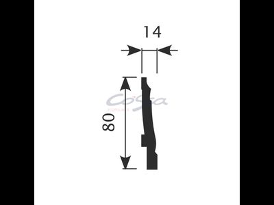 Плинтус PX024 - 80*14*2000мм
