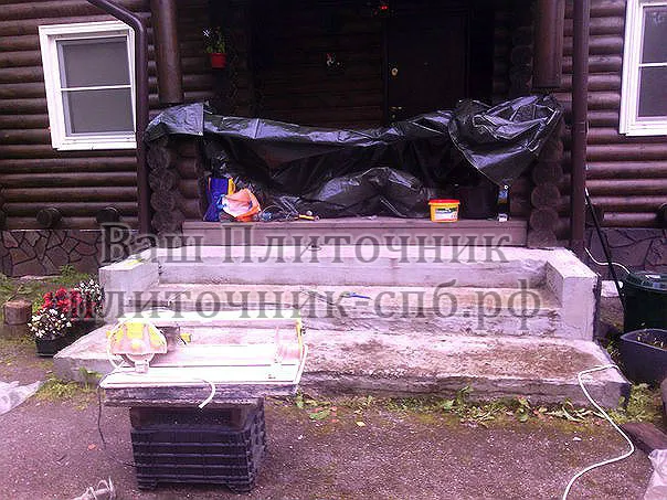 Облицовка ступеней клинкерной плиткой