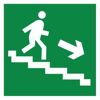 Направление к эвакуационному выходу по лестнице вниз Е 13