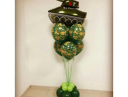 Фонтан из шаров "Моему танкисту"