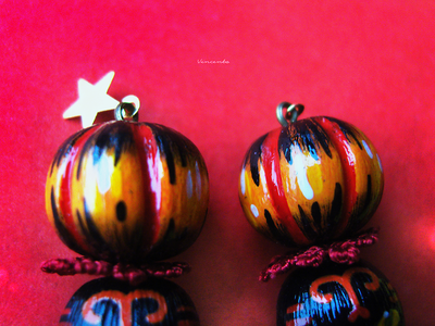 "Цирковые котики, Стелла и Капустка", волшебные серьги с кристаллами и тыковками