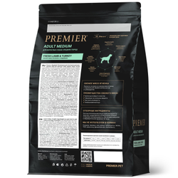 PREMIER (Премьер) сухой корм для собак средних пород, Ягненок, индейка 1 кг