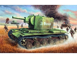 Сборная модель: (Trumpeter 00312) Советский тяжелый танк КВ-2