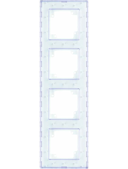 Рамка 4 поста GUSI Electric CITY прозрачный С514-014-001 Transparent