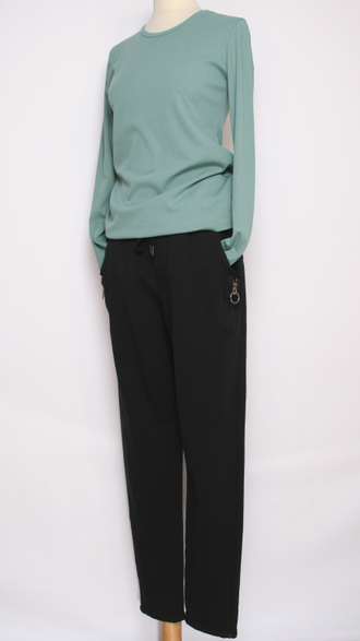 БРЮКИ ТРИКОТАЖНЫЕ "КОЛЬЦО" чёрные