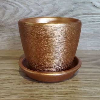 Цветочный горшок из керамики "Миллениум бронзовый" 10 см (0.6 л)