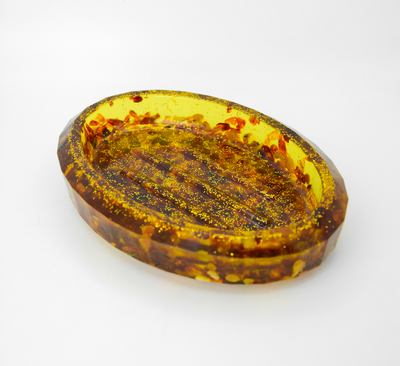 Мыльница овальная блестящая