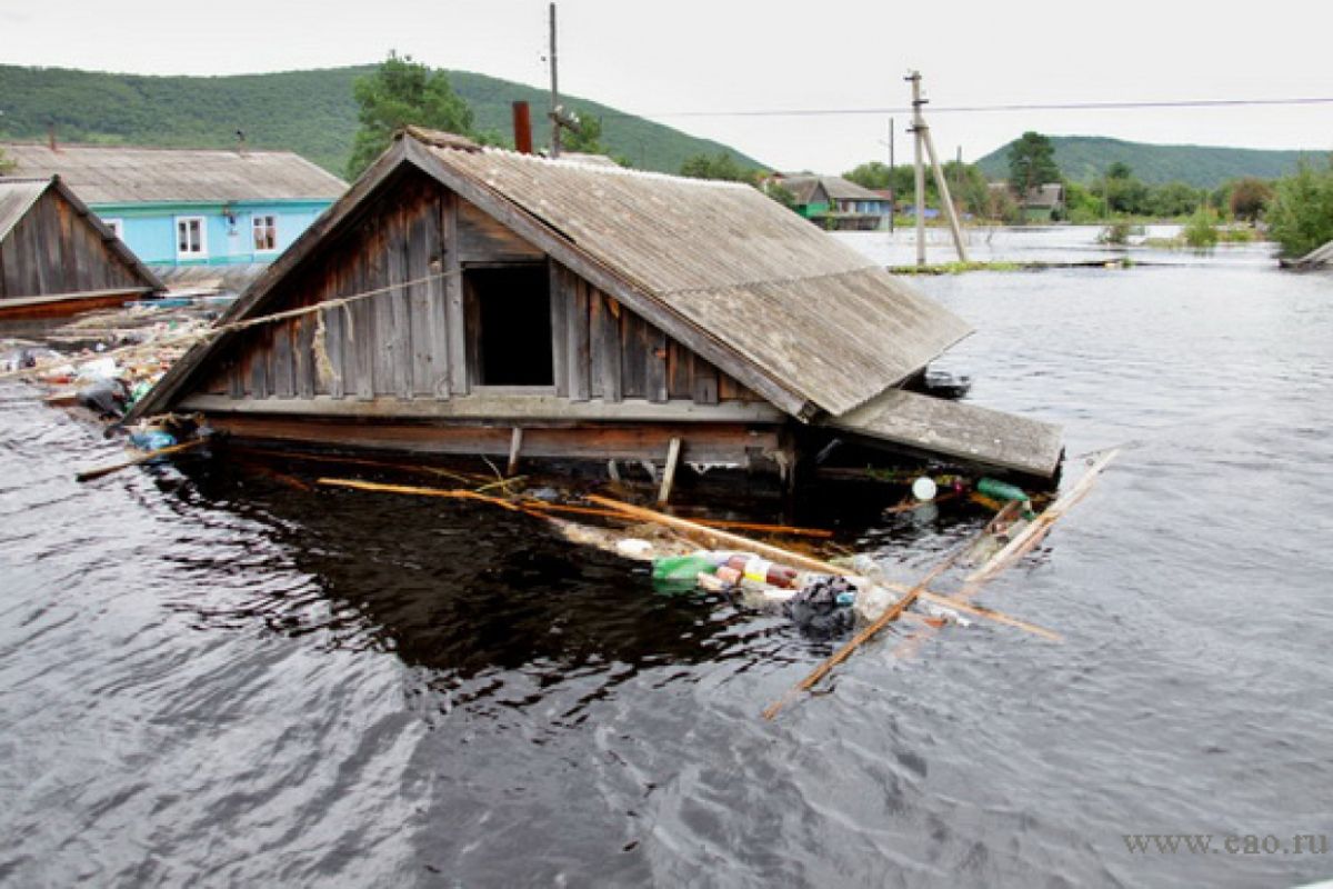 наводнение деревянный дом