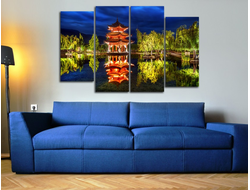 Модульная картина "Японская страсть"