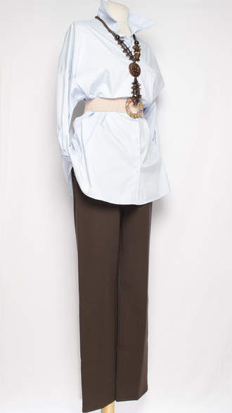 РУБАШКА "КЛАССИКА Карман" голубая  р.50,52,54,56,58,60