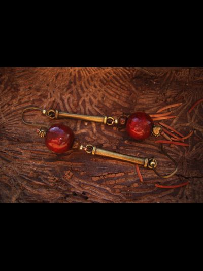 Серьги в стиле бохо "Сказка про волшебные лесные ягоды"