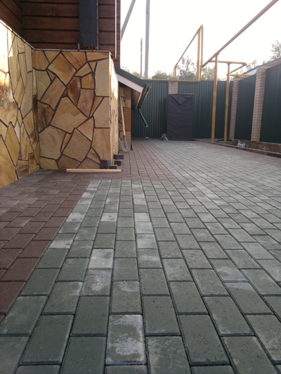 Тротуарная плитка брусчатка "кирпич"