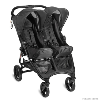 Коляска прогулочная для двойни Valco Baby Slim Twin Black