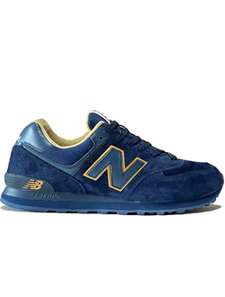New Balance 574 Темно-синие замшевые