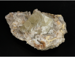 Барит прозрачный, кристаллы на породе, Россия, Северный Кавказ, КЧР, Усть-Джегутинский район (68*47*35 мм, 124 г) №35267