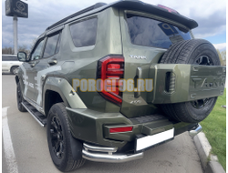 Защита заднего бампера двойная угловая Папа Тюнинг d76/42 для TANK 400 2023-