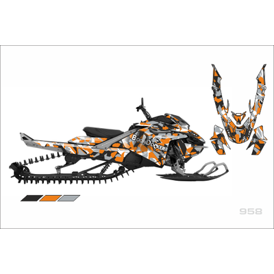 Наклейки на снегоход  LYNX Boondocker 2017 2018 мотопленка.рф линкс