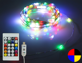 Гирлянда электрическая #СА-27 цвет: мультиколор, белт-лайт, 20м., 140 LED-ламп.