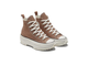 Кеды Converse Run Star Hike на платформе коричневые с принтом