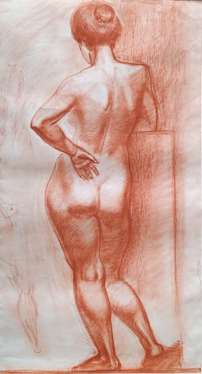 "Фигура женщины" бумага акварель, карандаш Сова А.Б. 1960-е годы