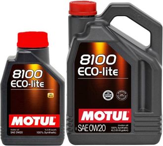 Масло моторное ОРИГИНАЛЬНОЕ 100%  MOTUL 8100 Eco-lite 0W-20, 5 л (ФРАНЦИЯ)