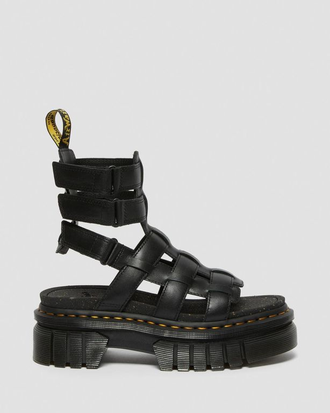 САНДАЛИИ DR. MARTENS RICKI LUX LEATHER PLATFORM GLADIATOR