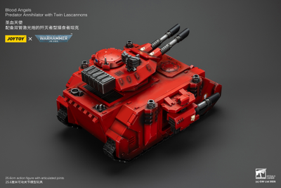 Хищник-Аннигилятор Кровавых Ангелов (Warhammer 40k) - КОЛЛЕКЦИОННАЯ ФИГУРКА 1/18 Blood Angels Predator Annihilator with Twin Lascannons (JT01499) - JOYTOY