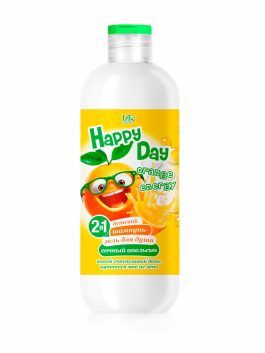 Iris HAPPY DAY Шампунь-Гель для душа 2 в1 Сочный апельсин, 500мл