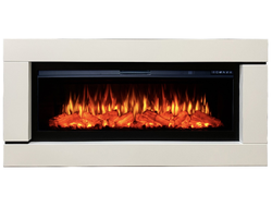 Линейный электрокамин Паркер белый с очагом FreeSpace 60 LED FX QZ