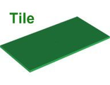Tile 8 x 16 with Bottom Tubes, Green (90498 / 6137928)