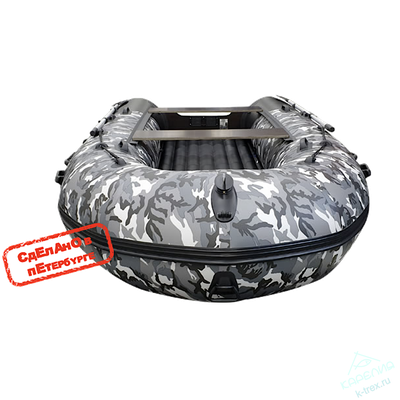 Лодка ПВХ Hunterboat Хантер Про 380Pro Серый КМФ